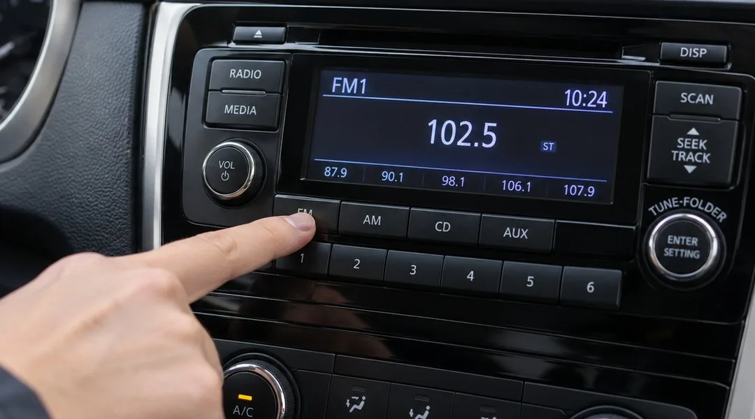 Autoradio : un auditeur choisit sa station FM, là où passent vos spots radio