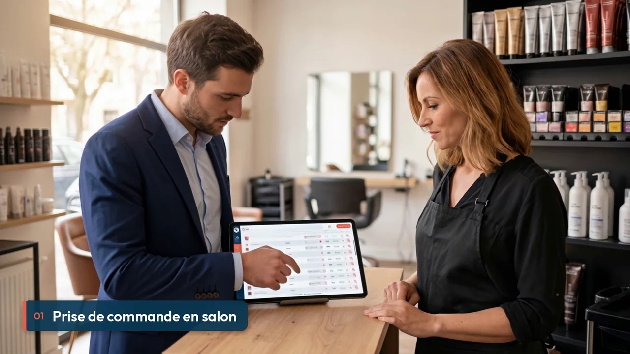 Savoir F’Hair — suite d’applications sur mesure : commandes, préparation, caisse et statistiques